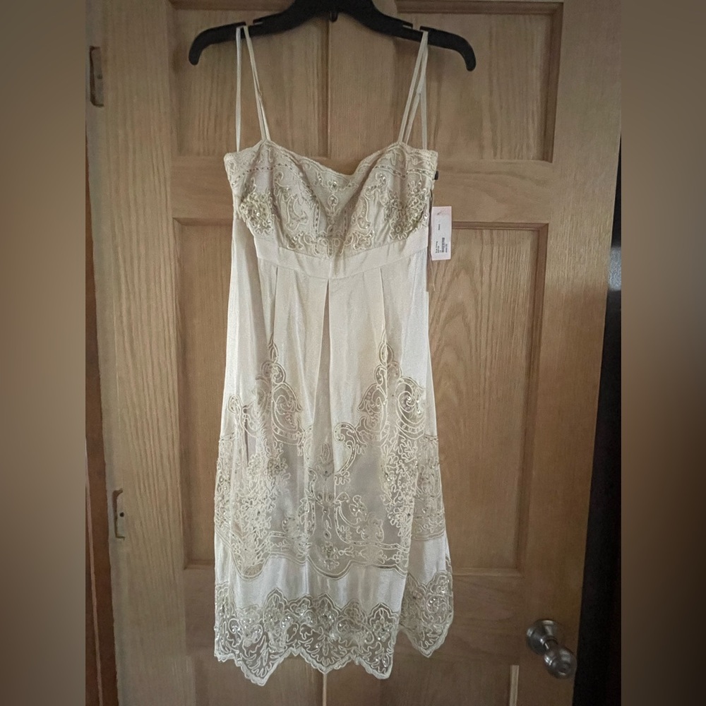 NWT Sue Wong Nocturne Ivory Beaded Dress